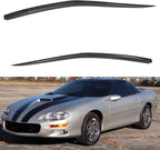 2pcs Front Smoke Tint Sun/Rain Guard Outside Mount Tape-On Vent Window Visors Compatible with 93-02 Camaro/Firebird 2-Door Coupe
