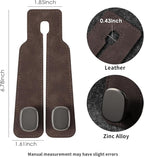 KINIVA Car Seat Headrest Storage Hooks, Set of 2, Suede PU Leather, Double Hooks (Brown)