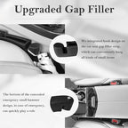 Car Seat Gap Filler 2 Pack with Organizer Hook & Emergency Glass Breaker Prevent Small Items & Tools from Falling Ultimate Seat Side Gap Fits Cars, SUVs, Trucks & Sedans