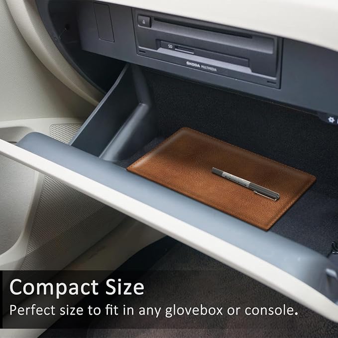Car Registration and Insurance Card Holder, Vehicle Glove Box Card Organizer Wallet Automobile Accessories for License