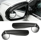 Zpana Car Blind Spot Mirrors with Rain Guard, 2 in 1 360° Adjustable Vehicle Rain Eyebrow Reversing Side Rearview, Automotive Reverse Assist Side Mirror Sunshade, Universal for SUV RV Truck