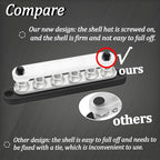 250A Bus Bar 12V Marine 6 x 5/16" (M8) Terminal Studs 12V-48V Power Distribution Block with Cover,with 6PCS Battery Lugs and 6PCS Heat Shrink Tubing Busbar for Boat Automotive Car