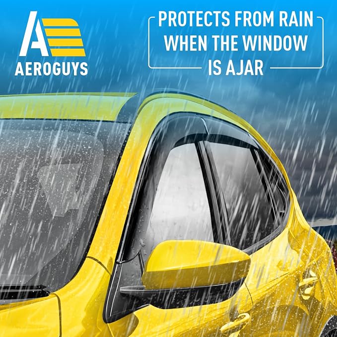 Extra Durable Window Deflectors Tape-On Window Visors Rain Guards Fit for Ford Escape 2020-2026, Sun Visors, Wind Vent for Shades, Exterior Car Accessories - 4pcs. AG0174