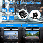 Double Din Car Stereo with Dash Cam,7 Inch Full HD Touchscreen Car Audio Receiver Support Carplay and Android Auto,Car Stereo with Bluetooth,Mirror Link,Backup Camera,FM/USB/AUX/Subwoofer