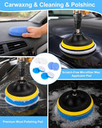 Car Detailing Kit 40PCS, Car Cleaning Kit with Detailing Brush Set, Car Wash Kit Interior Exterior Wheels Tire Tools, Auto Detailing Supplies with Bucket Towels Drill Brushes Storage Bag