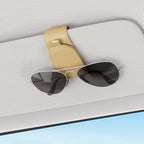 Sunglass Holder for Car Visor, Beige, 2 Packs | Suede Cloth, Magnetic, Organizer for Car Accessories