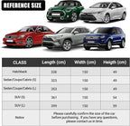 Half Car Cover for SUV Sunroof & Windshield Cover for Ice and Snow, All Weather Vehicle Body Cover for Sun, Rain, Dust（142"x59"）