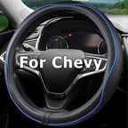 Car Steering Wheel Cover for Chevy Silverado 1500 2500 3500, Tahoe, Equinox,Traverse,Colorado, Automative Accessories for Chevy, Sporty Design,Blue