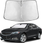 Windshield Sunshade Compatible for Chevrolet Impala 2014-2018 2019 2020, Sun Visor for Front Windshield & Window Sun Shade Cover, UV Heat Blocker & Protector, Car Accessories