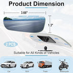 Blind Spot Mirrors 2 Pack, Frameless Side Mirror Blindspot Convex HD Glass Car Accessories, Side View Mirror Blindspot with Wide Angle Adjustable Stick for Car SUV and Trucks