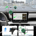 15W Fast Wireless Charger Car Phone Holder for 2026 Toyota RAV4 10.5-inch Touchscreen (LE/SE/XLE Premium/Woodland), 360° Rotation Phone Mount Compatible with MagSafe, 2026 Toyota RAV4 Accessories