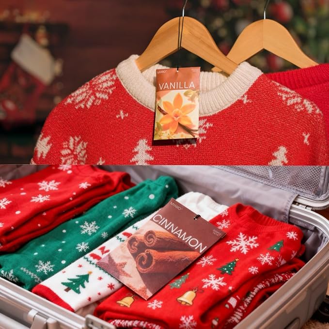 20 Packs Cedar Cinnamon Vanilla Berries Potpourri Bag Scent Sachet for Closet Drawer Room Car Home Air Freshener Shoe Odor Elimination