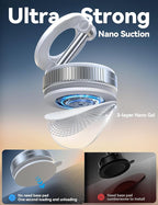 Vacuum Magnetic Car Phone Holder, Strongest Suction Cup 360° Adjustable Magsafe Car Phone Mount, Foldable Cell Phone Holders for Your Car for iPhone 16 Pro Max 15 14 13 12 Plus/Android