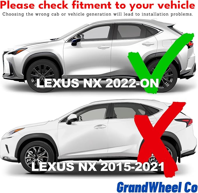 GrandWheel Window Deflectors Smoke Tinted in-Channel Side Window Vent Visor Deflectors Rain Guards Compatible with Lexus NX 2022-2026 - 4pcs. GW0819