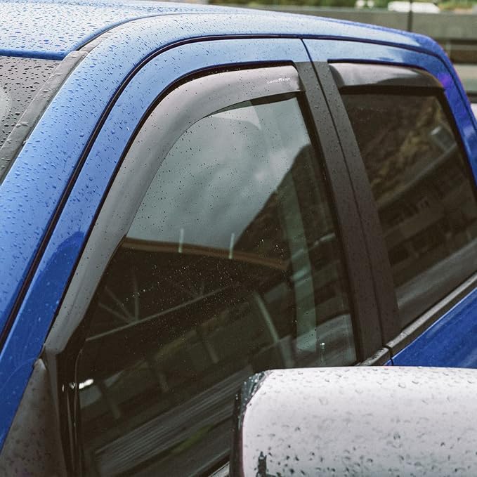 Goodyear Shatterproof in-Channel Window Deflectors for Dodge Ram 1500 Classic 2019-2024 Crew Cab, Rain Guards, Window Visors for Cars, Vent Deflector, Car Accessories, 4 pcs - GY007729