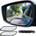 Blind Spot Mirror, HD Glass ABS Housing Convex Wide Angle Rearview Blind Spot Car Mirror for Car SUV and Truck (Framed, Medium, Pack of 2)