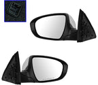 2 Piece Driver and Passenger Side Mirror Assembly Set Electric Adjustment Heated No Memory Chrome Compatible with 2012-2013 Kia Optima KI1320169 KI1321169