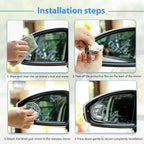 4 Pcs Blind Spot Mirrors 360 Degree 2 Inch Car Rear View Adjustable Wide View Angle Silver Round Glass Convex Mirrors Adjustable with Frame for Car SUV Truck Accessories