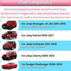 Audio Air Conditioning Button Cover Decoration Twist Switch Ring Trim for Jeep Wrangler JK JKU Patriot 2011-2018, Compass 11-16, Liberty 08-12, Dodge Challenger 08-14 Interior Accessories Pink 3PCS
