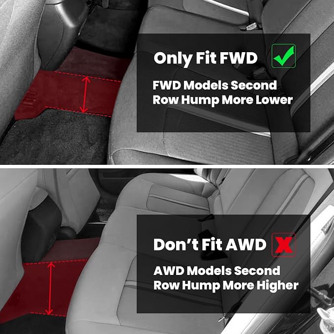 Floor Mats & Cargo Mat for Hyundai Sonata 2020-2026 (Only Fit FWD & Gas) / Kia K5 2021-2026 (Only Fit FWD) All Weather TPE Custom Fit Floor Liners for Car Mats Trunk Mats
