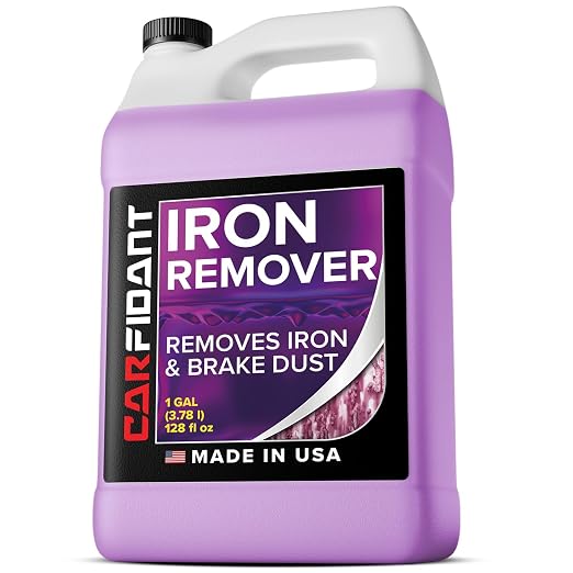 Iron Remover Car Detailing – Iron Decon Spray, Pulls Out Brake Dust, Rust & Fallout - Contaminant Removal for Car Paint & Wheels, pH Neutral Formula - 128 fl. oz.