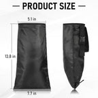 Car Trash Bag, Hanging Car Garbage Bag with Elastic Top Opening & Bottom Removable Opening, Washable Polyester Litter Bin for Car Seat Back, Travel, SUV, Truck, Black, Pack of 2