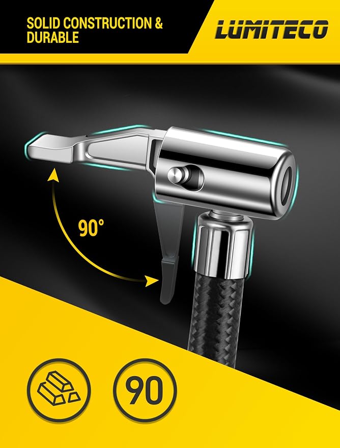 Quick Connect Tire Chuck Hose, Tire Valve Extension Tube w/Presta Valve & Air Pump Ball Needle Set, Air Inflator Pump Hose with Air Chuck Adapter for Portable Air Compressor