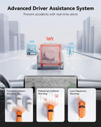G850 PRO 4K Mirror Dash Cam with ADAS and BSD, Smart Rear View Mirror with 5.8GHz WiFi, Voice Control, 12 inches Camera Includes 64GB Card, GPS, G-Sensor, Loop Recording