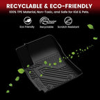 Floor Mats & Backrest Mats & Cargo Mat for Hyundai Kona Gas 2018-2023 /Kona N 2023 2022 (Not Fit EV), All Weather TPE Custom Fit Floor Liners Car Mats & Trunk Mats Accessories, Black