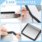 U Channel Rubber Edge Trim U Channel Protector Rubber Strip Weather Resistance Metal Edge Protector Fits 1/16 Inch(20 Feet) (Pack of 2)