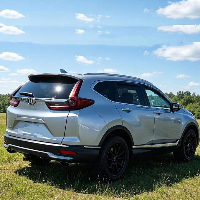 in-Channel Window Visor for 2017-2022 Honda CRV CR-V Rain Guards | Window Deflectors, Vent Visors, Dark Smoke, Window Tinted, Sun Shade