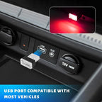 4 PCS USB LED Car Atmosphere Lamp, Mini Night LED Vehicle Trunk Ambient Lighting Kit, Portable Plug-in USB Interface Vehicle Decor Atmosphere Lamp, Interior Car Accessories (Red)