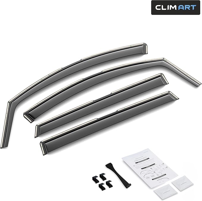 in-Channel Incredibly Durable Rain Guards for Hyundai Santa Fe 2019-2023, Original Window Deflectors, Vent Window Visors, Vent Deflector, 4 pcs. - 619367
