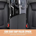 2 Pack Car Seat Gap Filler, Universal Fit Car Seat Crevice Blocker with Storage Slot, Black (Black) | Stops items from falling into seat gaps; universal fit for most cars, SUVs & trucks; 2-in-1 storage & gap filler.