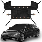 Car Windshield Snow Ice Cover with Side Mirror Covers, Windshield Snow Ice Cover with Magnetic Edges Used for Snow Protection, Rain and Sun, Fits for Most Cars, SUV(61"x47")