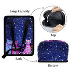 Galaxy Cat Print Car Trash Can with Lid, Leak Proof Auto Trash Bag Hanging Vehicle Garbage Can Multipurpose Storage Container for Back Seat Road Trip