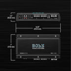 OX4.400 4 Channel Class A/B Car Amplifier – 1600 High Output, Low/High Level Inputs, Low Pass Crossover, Add Bass to Your Subwoofer