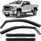 in-Channel Incredibly Durable Rain Guards for GMC Sierra 2500HD/3500HD 2020-2026 Crew Cab, Original Window Deflectors, Vent Window Visors, Vent Deflector, 4 pcs. - 620265