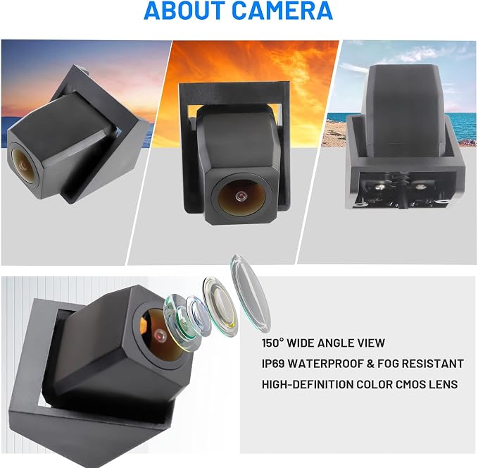 Classic 1.0 Backup Camera for Jeep Wrangler Spare Tire Mount 2007-2018, Rear View Reverse Aftermarket Camera for JK JKU Rubicon Sahara Sport Unlimited Removable Guidelines w/OEM Monitor Adapter