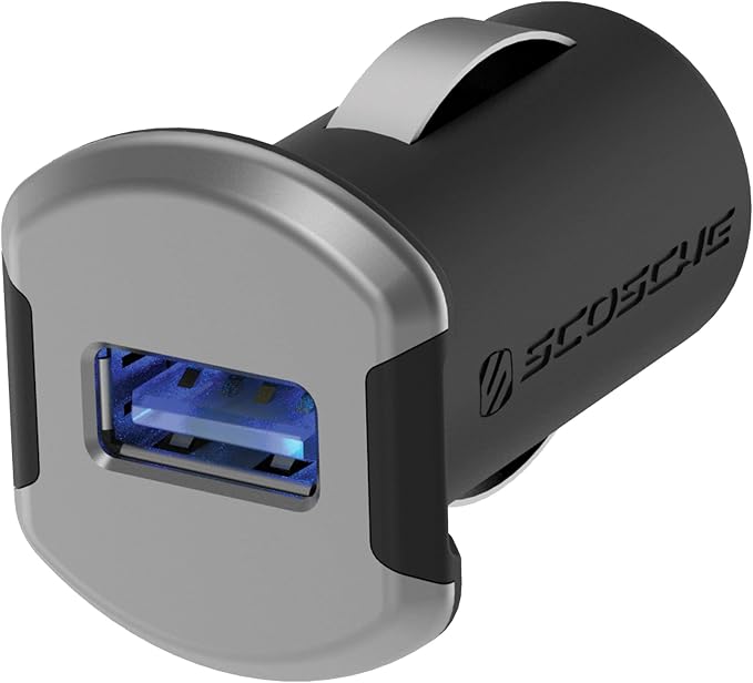USBC121M ReVolt Universal Cigarette Lighter Single Device Compact One Port USB Car Charger, Fast Charge One Device Quickly, Black/Space Gray