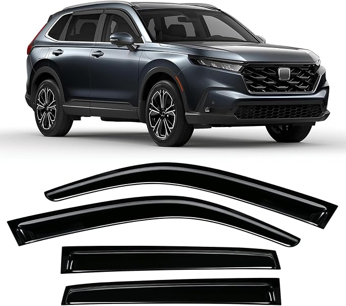 Rain Guards Compatible with Honda HRV 2023 2024 2025 2026, Tape-on Durable Side Window Sun Wind Deflectors, 2023-2026 HRV Rain Guard Black 4 PCS