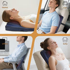 Back Massager with Heat, Shiatsu Chair Cushion for Lower Back | Upper & Lower Back 2-Level Heat, 16 Nodes Bidirectional Deep Kneading, Removable Washable Cover, Universal Fit for Mom, Dad