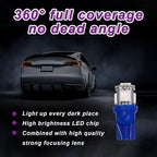 10 PCS Car Interior LED Light Bulb, T10 5050 5SMD LED Car Bulb Kit, Super Bright Automotive Led Replacement Bulbs for Dashboard Dome Map Door Courtesy License Plate Lights (Blue)