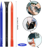 Carbon Fiber Plastic Scraper, 9 PCS Small Scraper Tool Plastic Scraper Tool Multi-Purpose Scraper Pen-Shaped Scraper Tool Non-Scratch Cleaning Tool for Tight Spaces, Kitchen, Crevices, Food, Paint