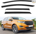 Rain Guards Compatible with 2015-2025 Ford Edge Tape-On Vent Deflector Window Visors Car Accessories 4pcs Out-Channel Smoke Tint