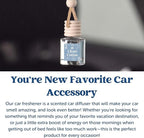 CANDECraftCo Car Air Hanging Fragrance Oil, Car Auto Freshener for Essential Oils, Scents Fragrance Aromatherapy Automobile Diffuser, Long Lasting (Fresh Linen + Clean Cotton)