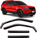 Voron Glass in-Channel Extra Durable Rain Guards for Ford Explorer 2011-2019, Window Deflectors, Vent Window Visors, 4 Pieces - 220116