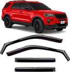 Voron Glass in-Channel Extra Durable Rain Guards for Ford Explorer 2011-2019, Window Deflectors, Vent Window Visors, 4 Pieces - 220116