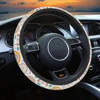 Boho Rainbow Steering Wheel Cover, Cute Print Steering Wheel Cover Protector, Ultra Thin Breathable Non-Slip, Car Accessories for Women, for Steering Wheel with a Diameter of 14.5"-15"