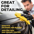 Super Soft Microfiber Towels for Cars - Edgeless - 6pk (12”x12”) - Premium Scratch-Free Towel - Great for Drying, Detailing, Polishing, Buffing - Ultra Absorbent Microfiber Cleaning Cloths for Car